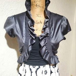 50s Vintage silver shrug